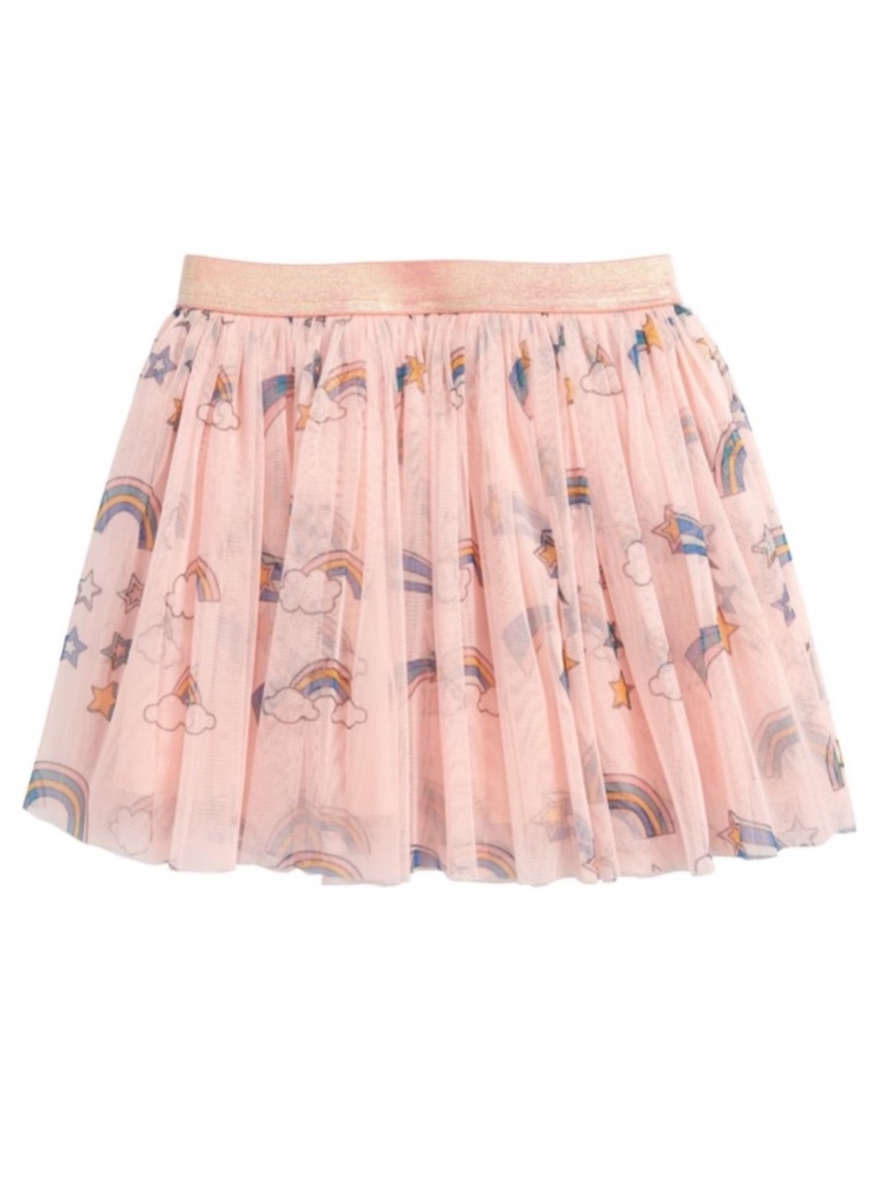 Tucker + Tate Rainbow Star Tulle Mesh Skirt Girls Size 3 Sparkle